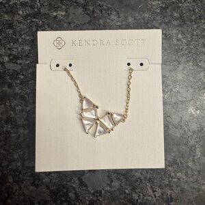 Kendra Scott Gold Necklace with Iridescent Stones